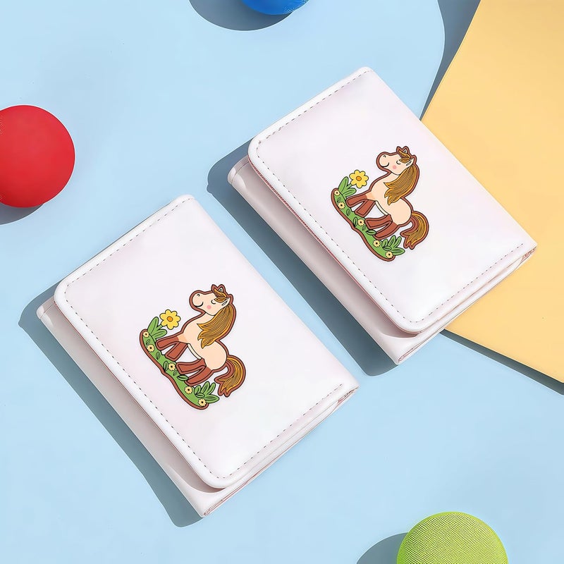 BJDAMAI Horse Wallet For Teens Kids Girls Age 6,7,8,9,10,11,12, Small Slim Thin Mini Compact Women Wallet, Animal Lovers Gifts Stuff, Cash Card Coin Pocket Window For Female! - Image 5